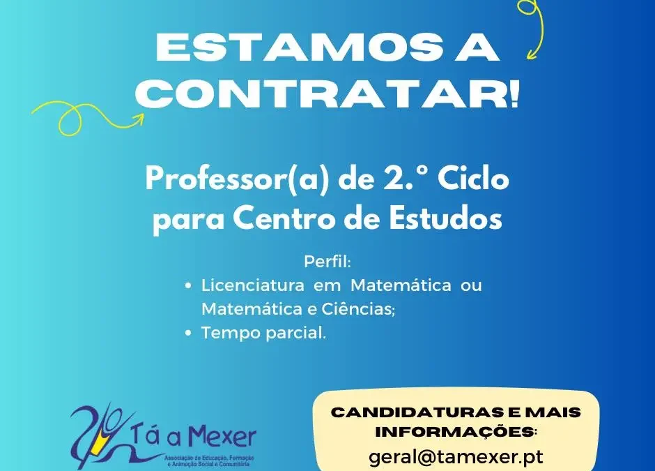 Recrutamento de Professor de Matemática